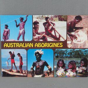 Vintage Postcard - Australian Aborigines Multiple Images - Nu Color Vue